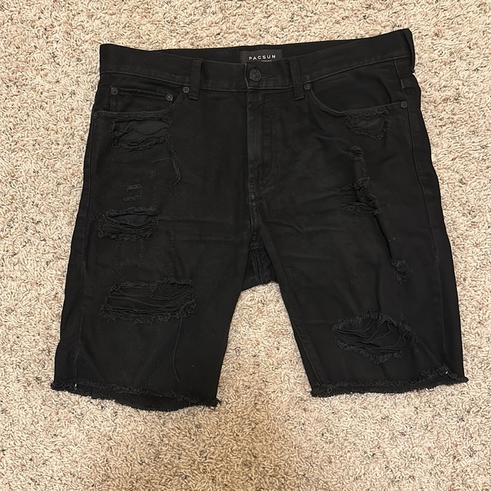 Pacsun black jeans shorts